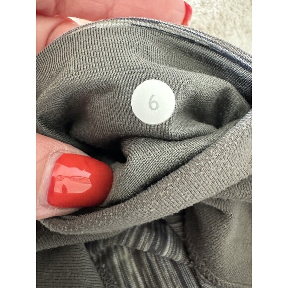 Lululemon Wunder Under Capri Womens 6 Black Space Dye Mid Rise Pull On Pants - Picture 4 of 9